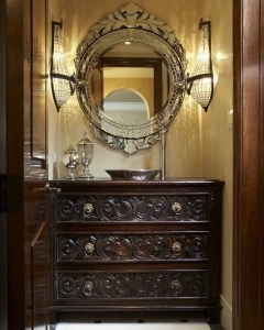 comoda reciclada a mueble de baño